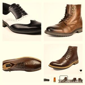 Lot of 3 men’s shoes size 9 Combat Motorcycle Boots Oxford Dress Boot
Zipper